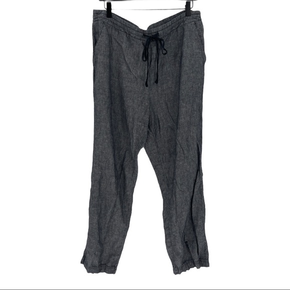 Croft & Barrow Cotton Linen Drawstring Joggers Grey Size XL - Picture 6 of 7